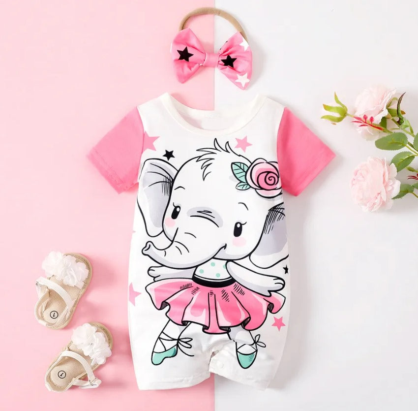Flower Elephant Romper