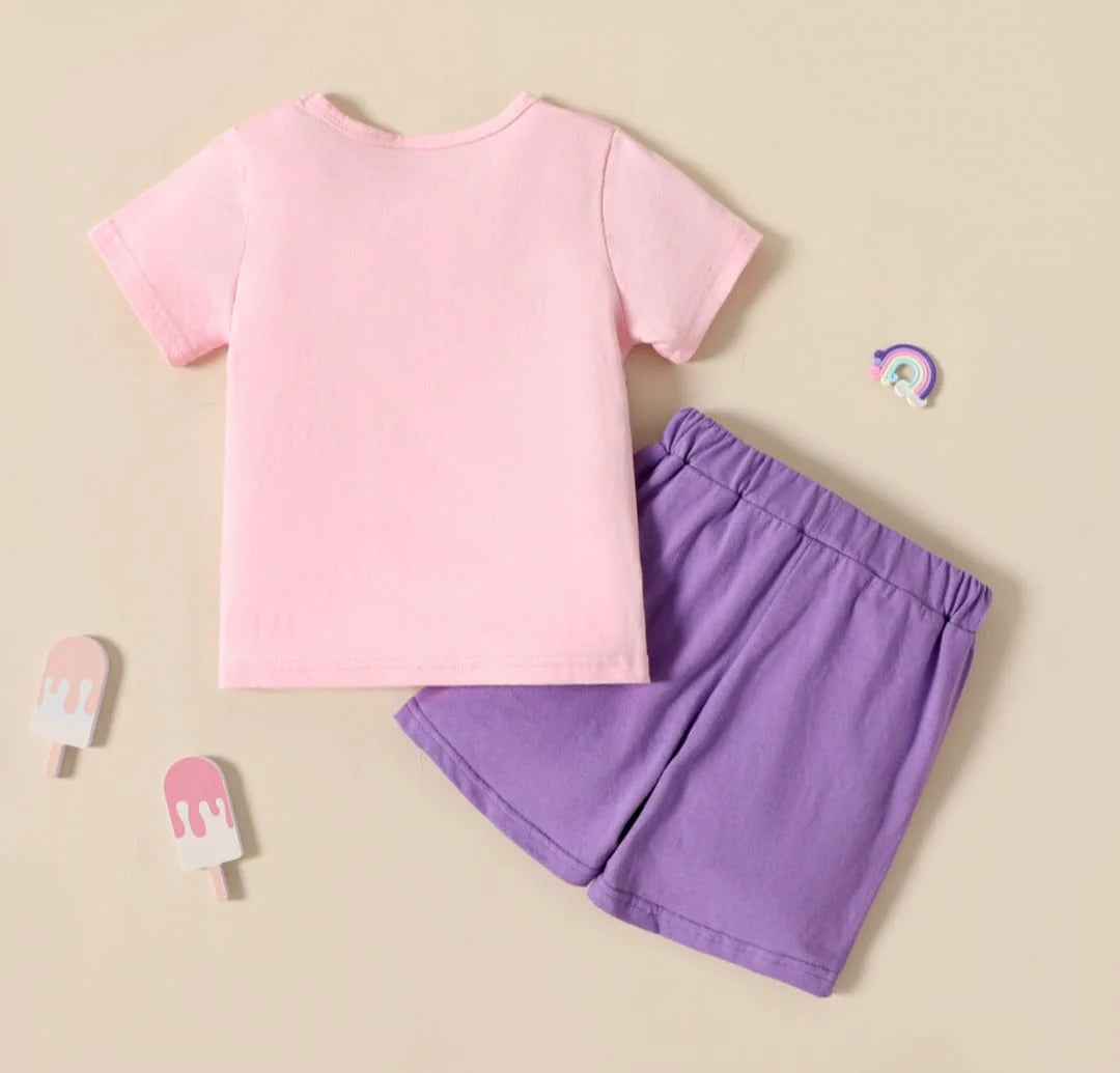 Purple Unicorn Graphic Set