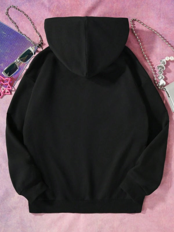 Stars Printed Zipper Hoodie