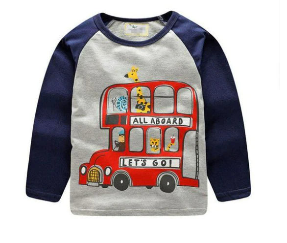 All Aboard Bus Graphic Tee