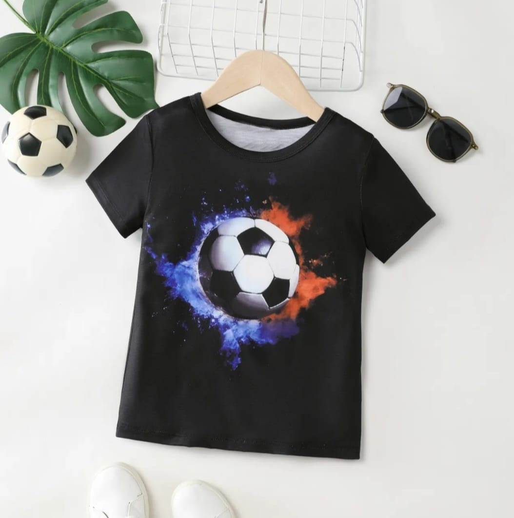 Black Football Graphic Tee