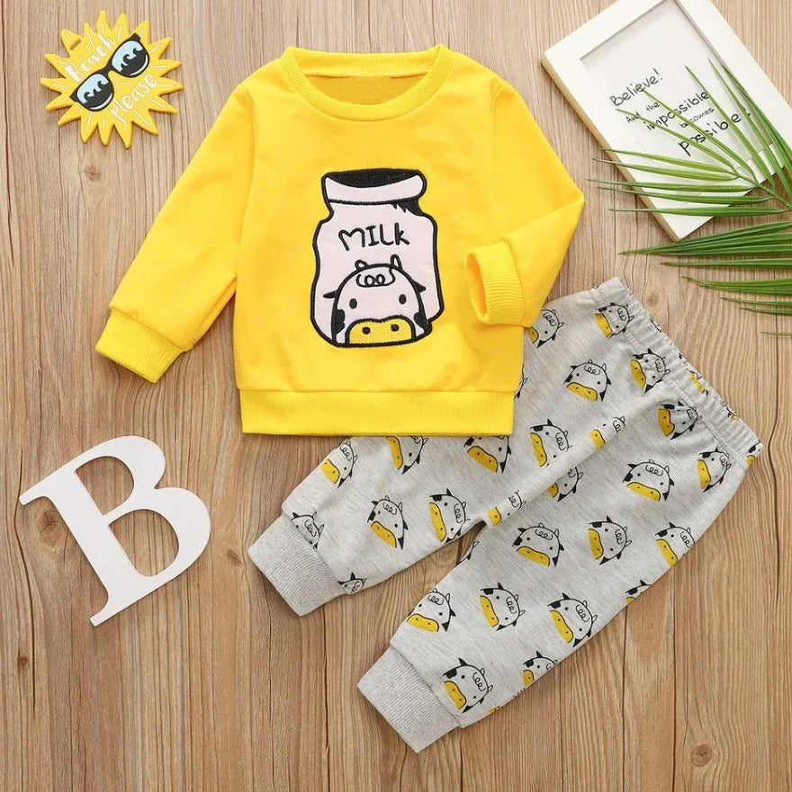 Cow Milk Printed Tracksuit