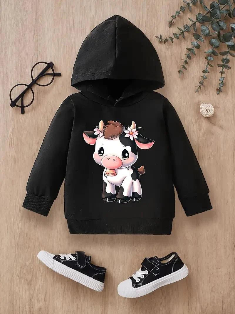 Cute Cow Graphic Hoodie INF