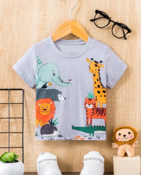 Cute Jungle Animals Graphic Tee