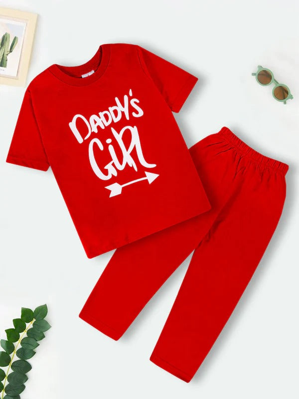 Daddys Girl Tracksuit Red