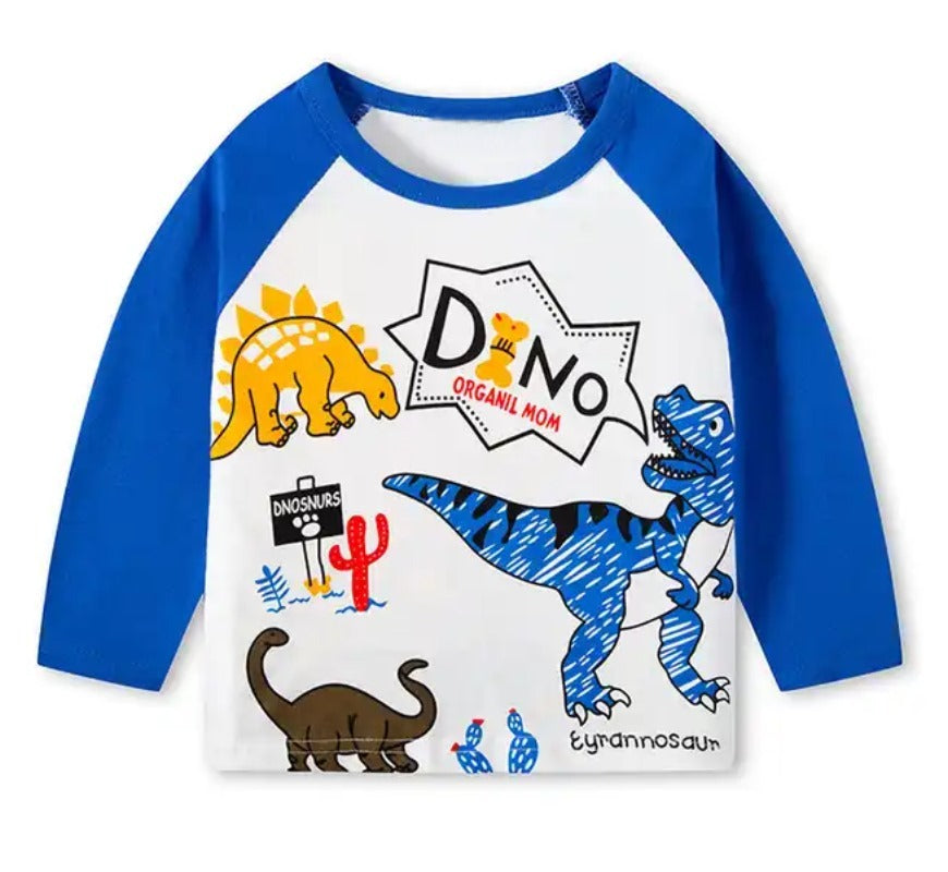 Dino Mom Raglan Graphic Tee