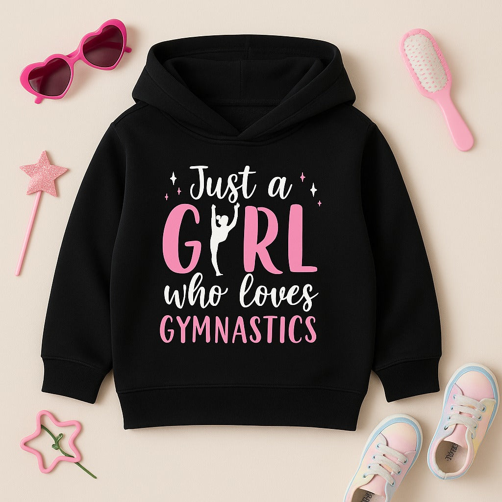Girl Who Loves Gymnastic Hoodie ( Black )