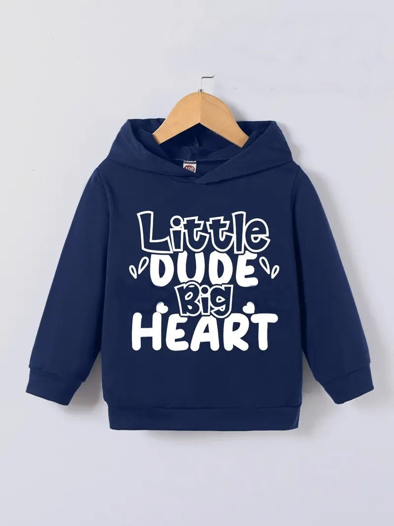 Little Dude Big Heart Hoodie (NB)