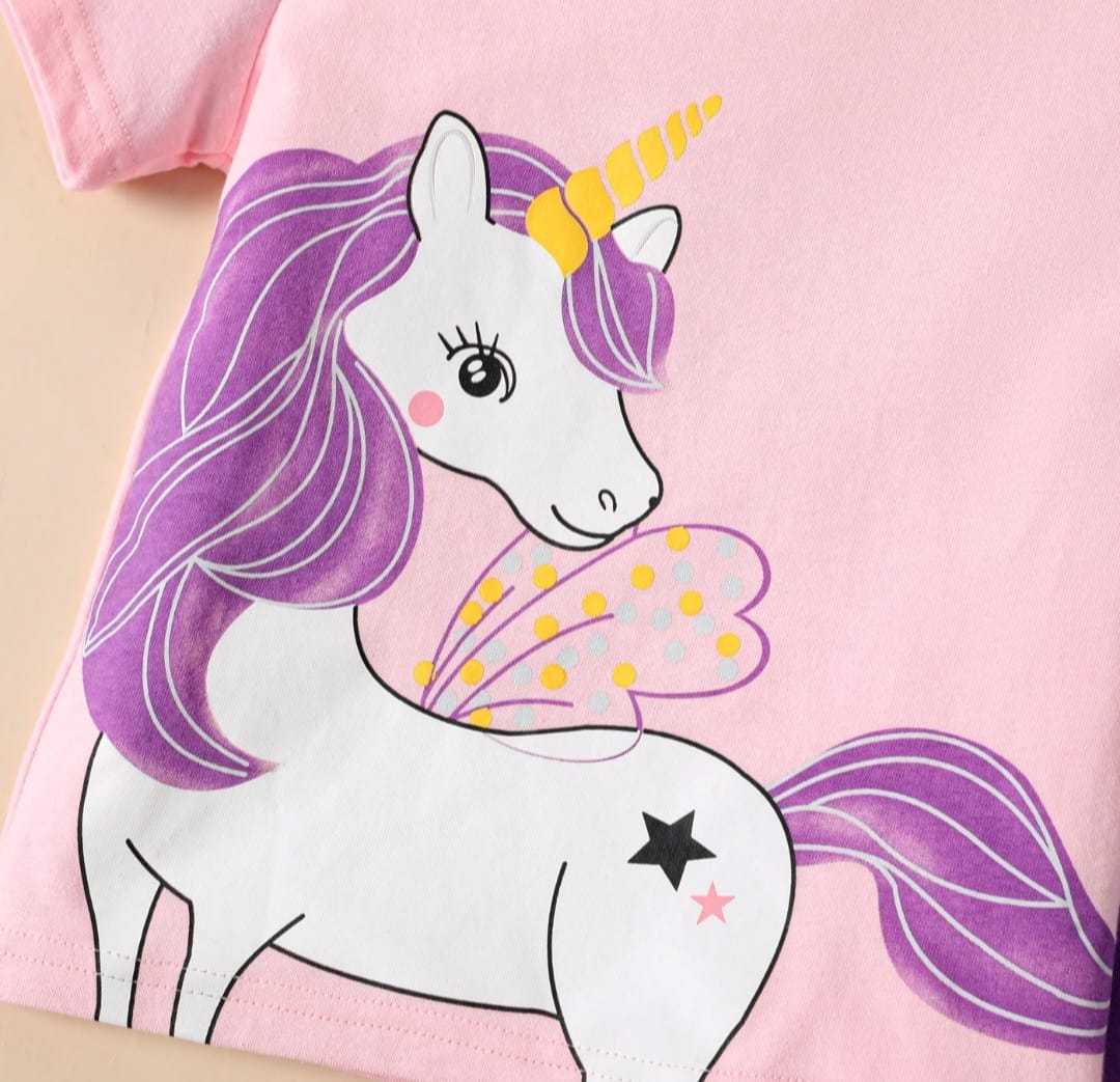 Purple Unicorn Graphic Set
