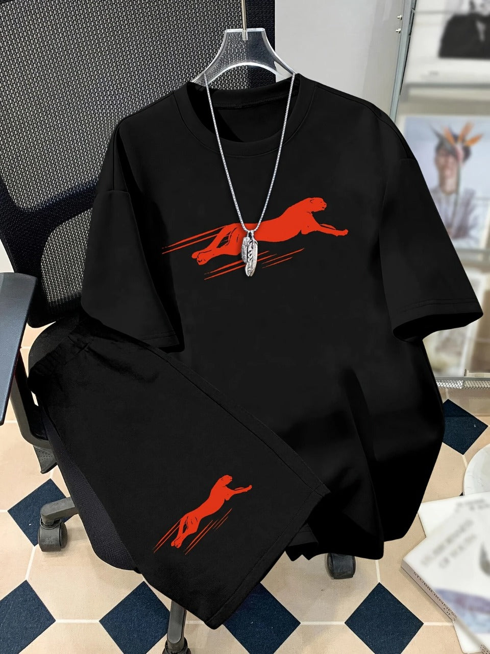 Running Cheetah Graphic Set