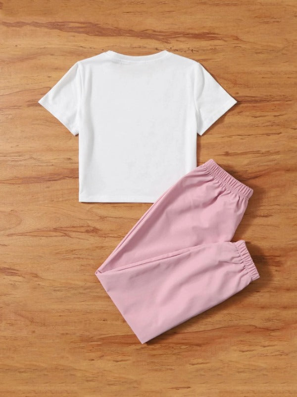 WP Purple Bow Girl Graphic Tracksuit